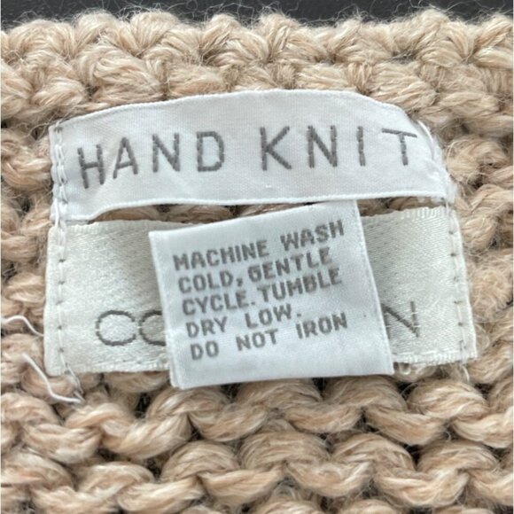 Vtg FSA Collection Hand Knit Sweater Vest Large Patchwork Cable Knit Cottagecore - Picture 5 of 9